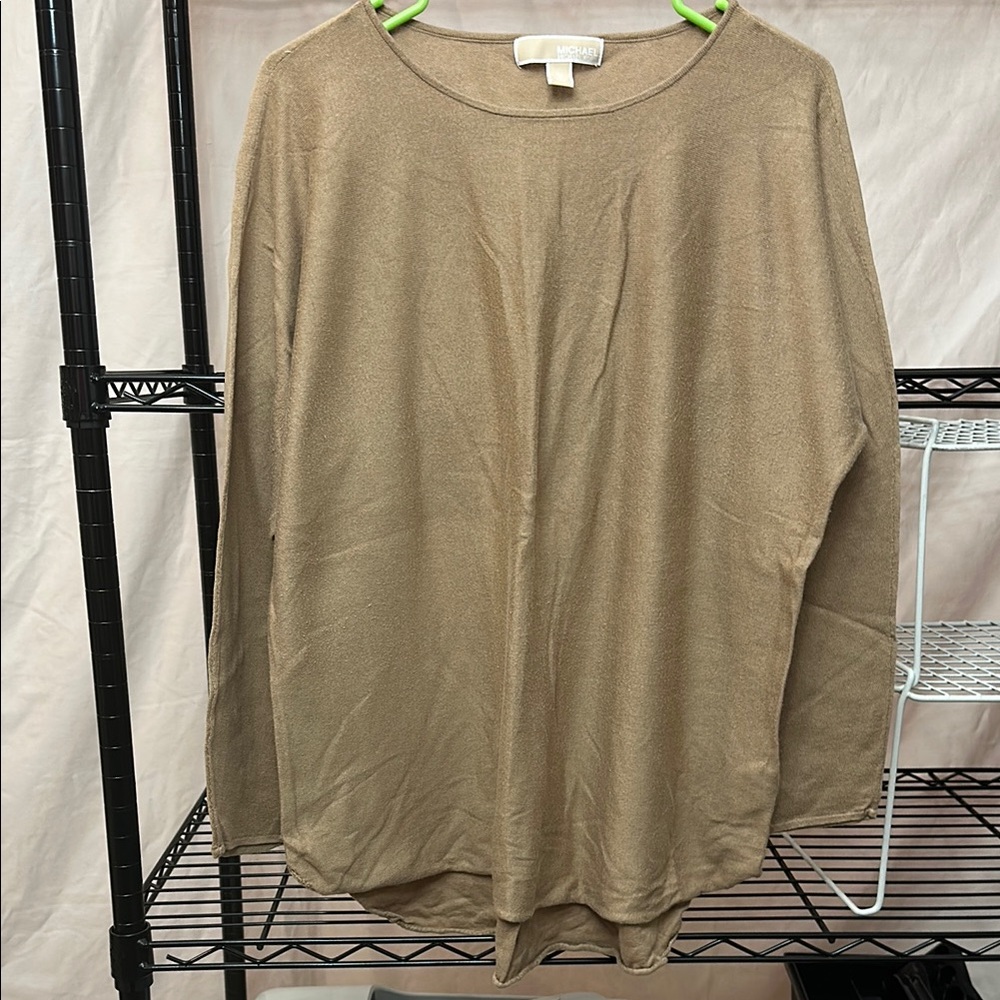Michael Kors tan long sleeve sweater